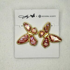 SOLD_Kendra Scott x Dolly Parton Butterfly Pink Stud Earrings-NWT